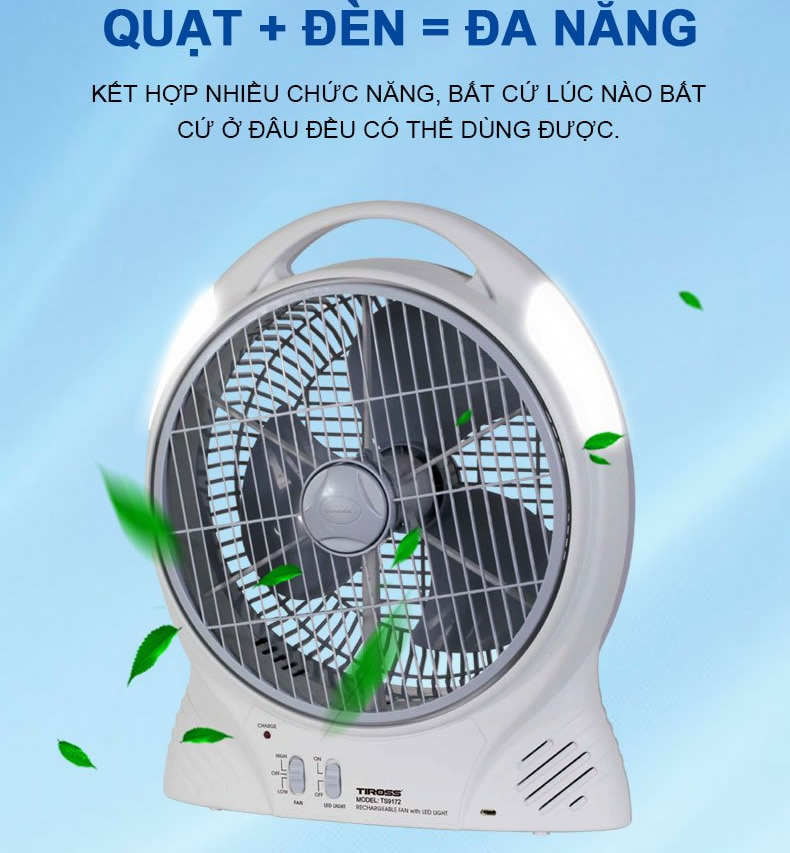 Quạt đèn tích sạc điện tại TP Vinh Nghệ An